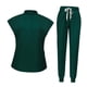 thumbnail image 3 of Conjunto De Uniforme Médico Para Mujer, Top Y Pantalones Lavables Para Belleza, Tienda De Mascotas, SPA L, Verde Oscuro, 3 of 8