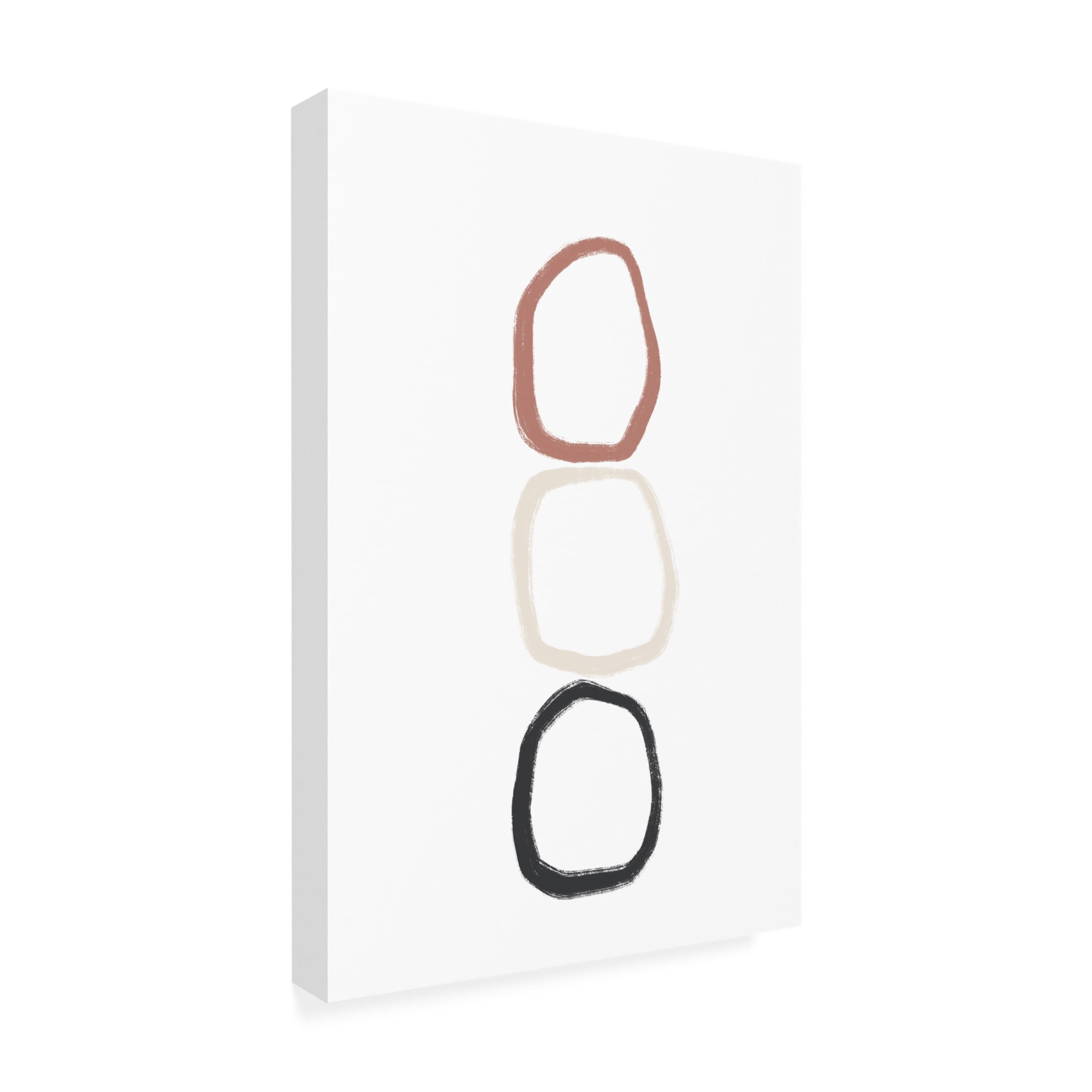 Trademark Fine Art uplusmestudio Three Stones On Top Canvas Wall Art
