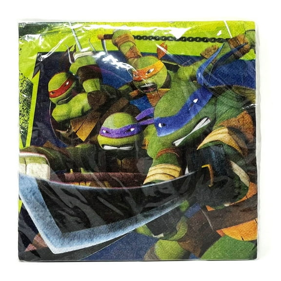 Teenage Mutant Ninja Turtles Large Disposable Party Napkins - Pack of 16