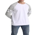 thumbnail image 3 of OUSITAID Chandails en Molleton pour Hommes Manches Longues T-shirt Patchwork Col Ample Pull, 3 of 6