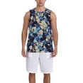 thumbnail image 6 of Rocae Abstract Blue Squares for Men's Basketball Jersey Lightweight and Breathable Athletic Tank Top,Quick-Drying Sports Jersey XX-Large, 6 of 9