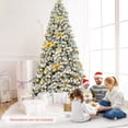 thumbnail image 2 of Gymax 9ft Snow Flocked Hinged Artificial Christmas Tree Unlit Holiday Decor, 2 of 10