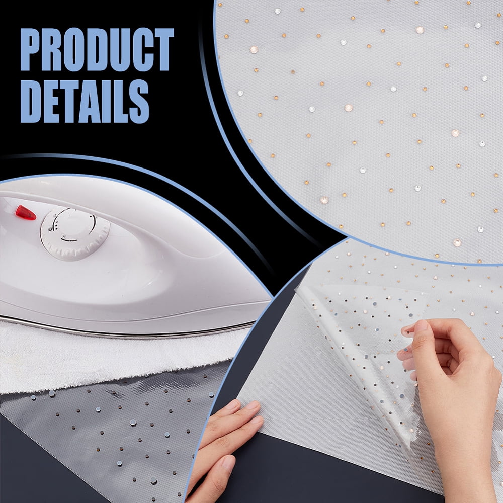24Pcs Glitter Hotfix Rhinestone Sheet Iron on Patches Hat Decoration Colorful 340x282x2mm