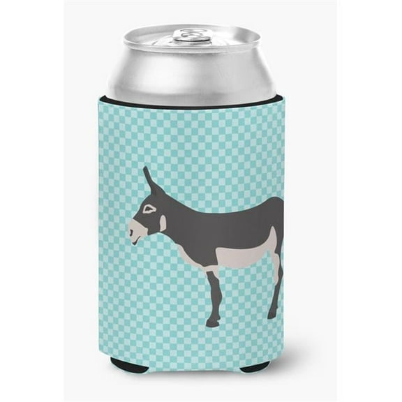 Carolines Treasures BB8018CC American Mammoth Jack Donkey Blue Check Can or Bottle Hugger