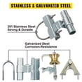 thumbnail image 4 of VEVOR Chain Link Rolling Gate Kit Galvanized Steel Rolling Fence 6 Universal Track Bracket Chain Link Rolling Gate Hardware Kit 2 Solid Rubber Wheels Fence Rolling Kit for Chain Link Sliding Gate, 4 of 9