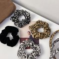thumbnail image 3 of OOCA 1 Pce Élastique Doux Imprimé Léopard pour Cheveux Chouchou Queue de Cheval Accessoires pour Cheveux Femmes, 3 of 6