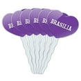 thumbnail image 1 of Brasilia Heart Love Cupcake Picks Toppers - Set of 6, 1 of 1