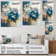 thumbnail image 4 of Designart Golden Blue Flower Arrangement IV Canvas Wall Art, 4 of 5