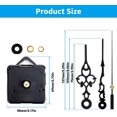 thumbnail image 2 of Silent Quartz Clock Mechanism Movement Kits,DIY Wall Clocks Mechanism Parts Motor Replacement(Black), 2 of 5