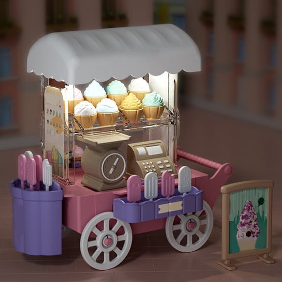 Pretend Play Bakery Cart for Kids, Rolling Bread Shop Food Stand Role Play Toy, Top Christmas Birthday Holiday Gift, Creative Imagination Educational Toy for Toddler Boys Girls Ages 3 