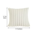 thumbnail image 3 of weibbin Artificial Pillowcase - Soft Corduroy Solid Striped Throw Pillow Cover for Couch Sofa Bedroom Living Room Waist Cushion, 17.8 "L x 17.8 "W, Polyester, 3 of 7