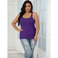thumbnail image 4 of Charmo Camisole en Coton pour Femmes Grande Taille avec Soutien-Gorge Intégré, Bretelles Plus Larges Ajustables, Débardeur Basique, 4 of 6