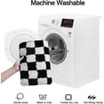 thumbnail image 5 of Bathroom Rugs Black and White Checkered Bath Mat Non Slip Water Absorbent Bath Rug Soft Microfiber Machine Washable Floor Mats for Tub Bathroom Indoor Doormat,20"x31", 5 of 6