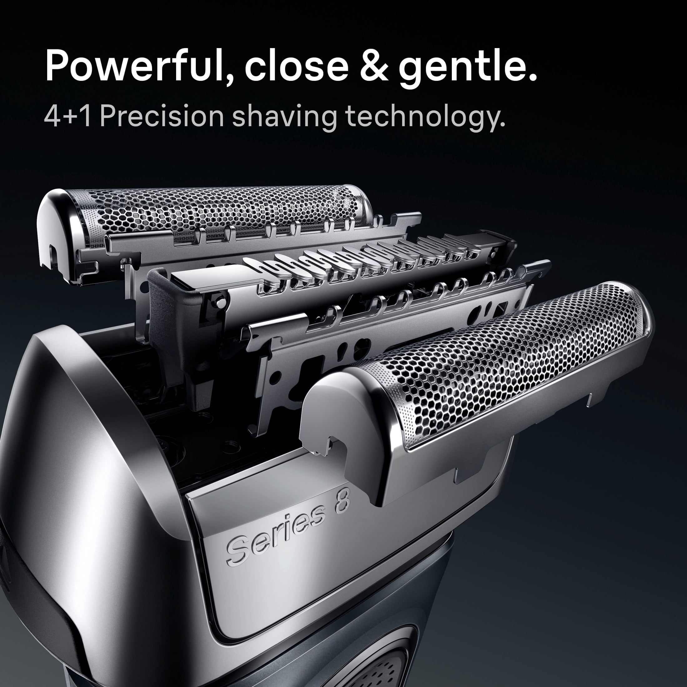 Braun Series 8 Electric Shaver ORIGINAL Replacement Head, 83M, Silver