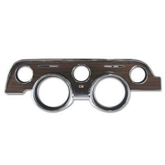 Scott Drake C8ZZ-10838-BMI Instrument Bezel With Metal-Backed Woodgrain Vinyl