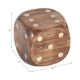 thumbnail image 4 of Decorative Mango Wood Dice Box for Tabletop Game - Home Decor Accent for Living Room, Coffee Table, and Mantel Styling - Family Game Accent for Office and Shelf Display - 4", Brown, 4 of 12