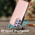 thumbnail image 7 of Samsung Galaxy A52 / A52 5G / A52S 5G Wallet Case Tiflook PU Leather Card Holder Slots Magnetic Closure Folio Flip Cover Rose Gold, 7 of 7