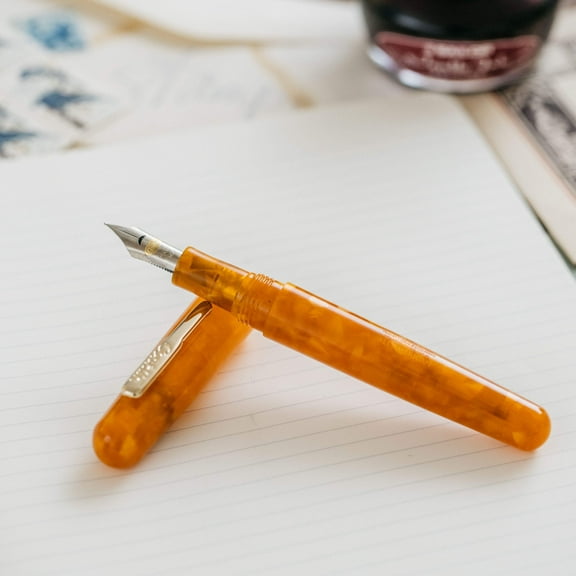 Conklin All American Sunburst Orange Fountain Pen - Broad