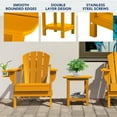 thumbnail image 4 of Adirondack Side Table 16.5" Outdoor Side Tables HDPE  Double Patio Small Table for Outdoors (Orange), 4 of 6