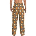 thumbnail image 3 of Goofa Squirrel And Maple Leaves Printed Soft Pajama Pants for Men, Wide Leg Comfy Casual Lounge Yoga Pants-X-Large, 3 of 9