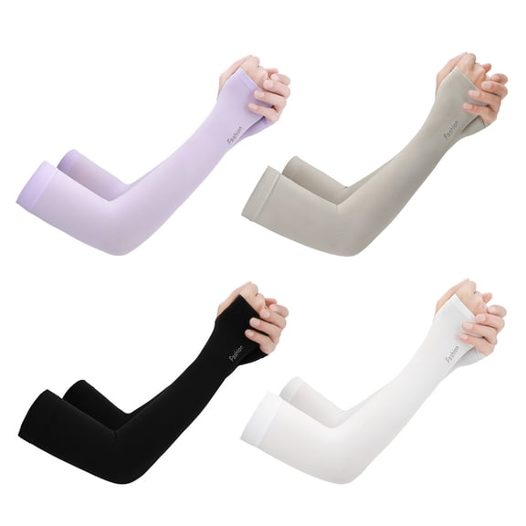 LABSERRON 4 Pairs UV Arm Sleeves for Women, Ideal for Jogging, Fishing, and Outdoor Activities