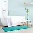 thumbnail image 2 of DweIke Chenille Bathroom Mats With Non-Slip Backing Machine Washable Indoor Durable Rug 24"x60",Teal, 2 of 6