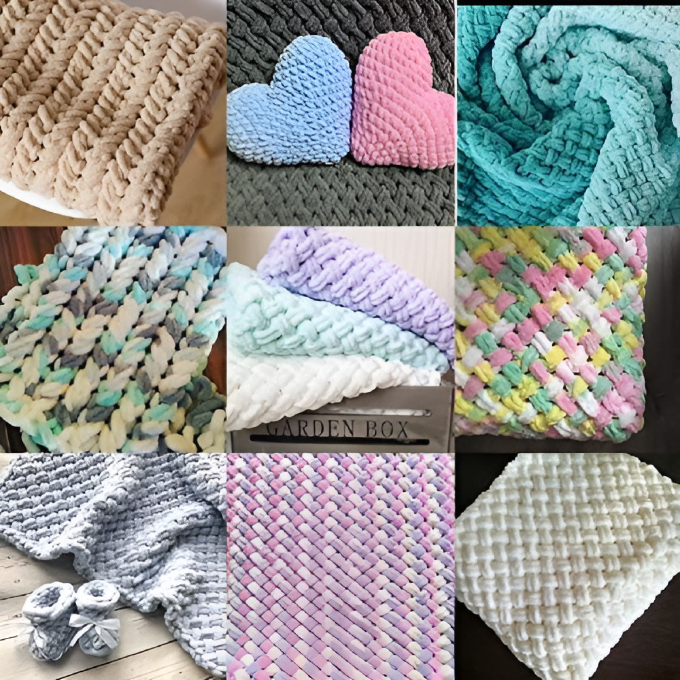 AUQ 2026 New 3Pack Chunky Blanket Yarn Chenille Finger Loop Yarn for Hand Knitting Blankets for Scarf,Hat,Pillow,Baby Clothes