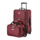 thumbnail image 1 of Juego de equipaje Amazon Basics Carry On de 23 pulgadas con bolsa de mano roja, 1 of 6