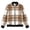 Brown, variant on Plaid Tartan Baseball Jacket Zip Up Warm Fashion Casual Coat with Pockets Outerwear for Everyday