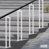 3* Stair Baluster U Shape Stair Balusters, White Carbon Steel Stair Baluster