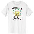 thumbnail image 2 of Spongebob Squarepants Cartoon Here to Patty  White Graphic Tee - L, 2 of 4