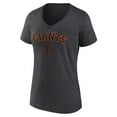 thumbnail image 2 of Women's Charcoal San Francisco Giants Team Lockup V-Neck T-Shirt, 2 of 3