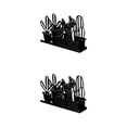 thumbnail image 2 of Yuarrent Servilletero de metal negro Amplia aplicación y fácil de limpiar Servilletero de resistente y duradero negro negro 2Conjunto, 2 of 6