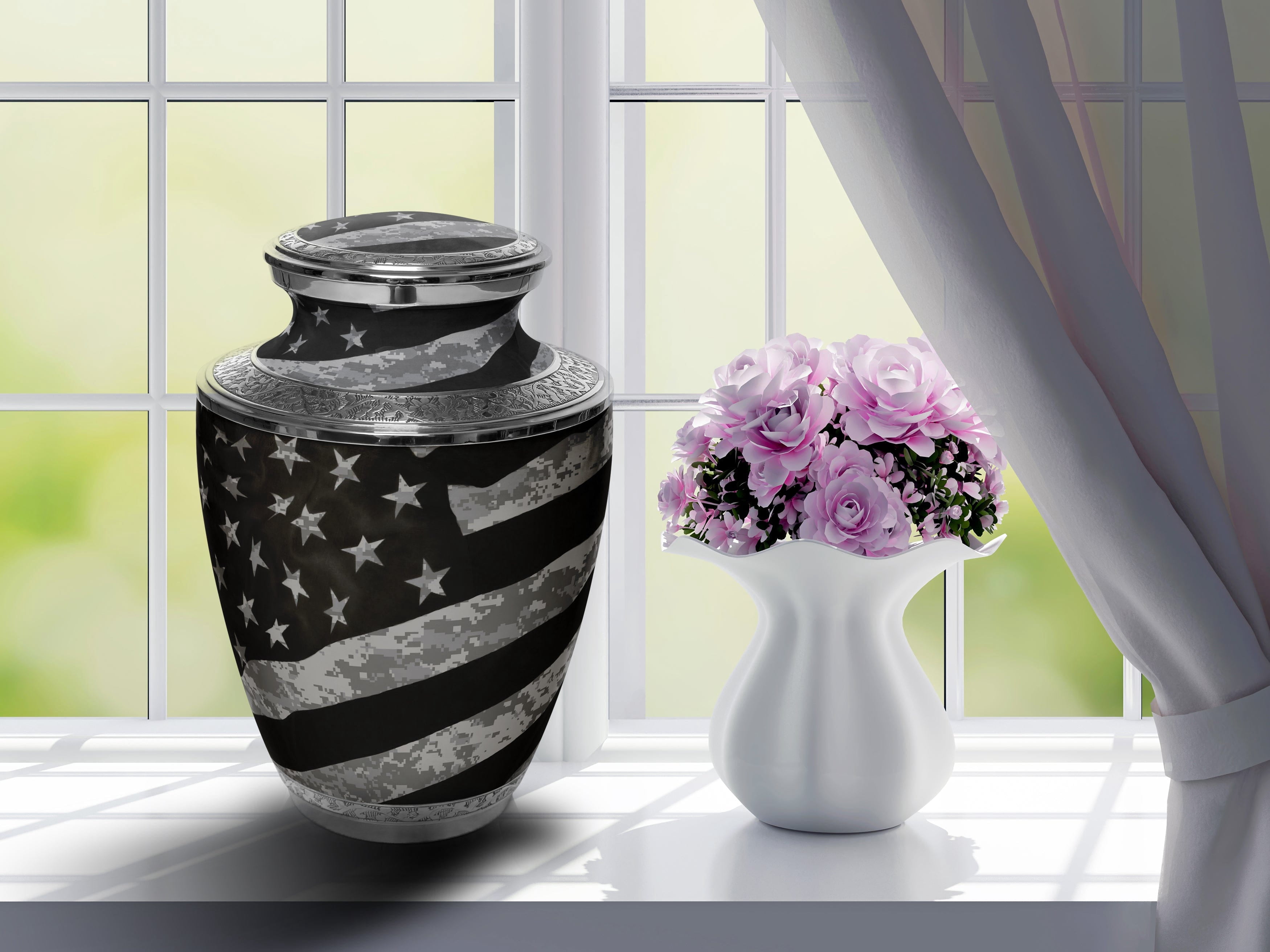 Army UCP Flag Military Cremation Urns for Human Ashes Adult Urns for Cremation Ashes Urns for Adult Cremation Ashes Urns for Ashes Cremation Urns for Human Ashes Adult 200 Cubic Inches Large