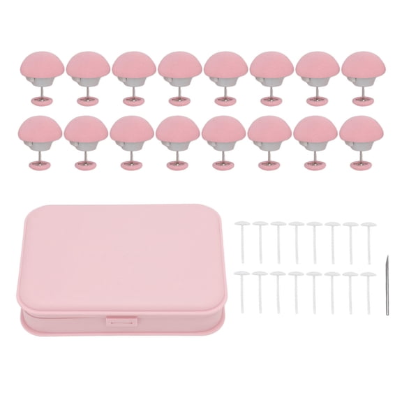 Rupoun 16 Pack Mushroom‑Shaped Bed Duvet & Pillow Fixing Clips – Soft Cotton, Easy One‑Button Lock, Safe & Decorative for Quilts, Cushions, Curtains,1.2x1.0x1.0in