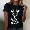 thumbnail image 3 of Birdeem Femmes Filles Grande Taille T-Shirts Imprimés Manches Courtes Col Rond T-Shirt Blouse Hauts, 3 of 9