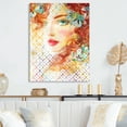 thumbnail image 2 of Designart Luxurious Red Haired Woman II Canvas Wall Art, 2 of 5