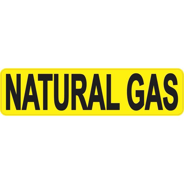 8in x 2in Pipe Marker Natural Gas Sticker Vinyl Label Decal Sign