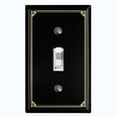 thumbnail image 1 of Metal Light Switch Plate Cover Elegant Victorian Floral Frame Black FRA072, 1 of 13