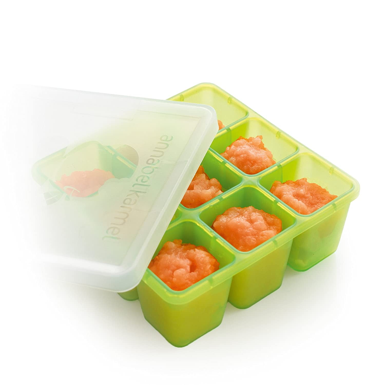 Hoolerry 4 Pcs Silicone Baby Food Freezer Tray with Clip on Lid