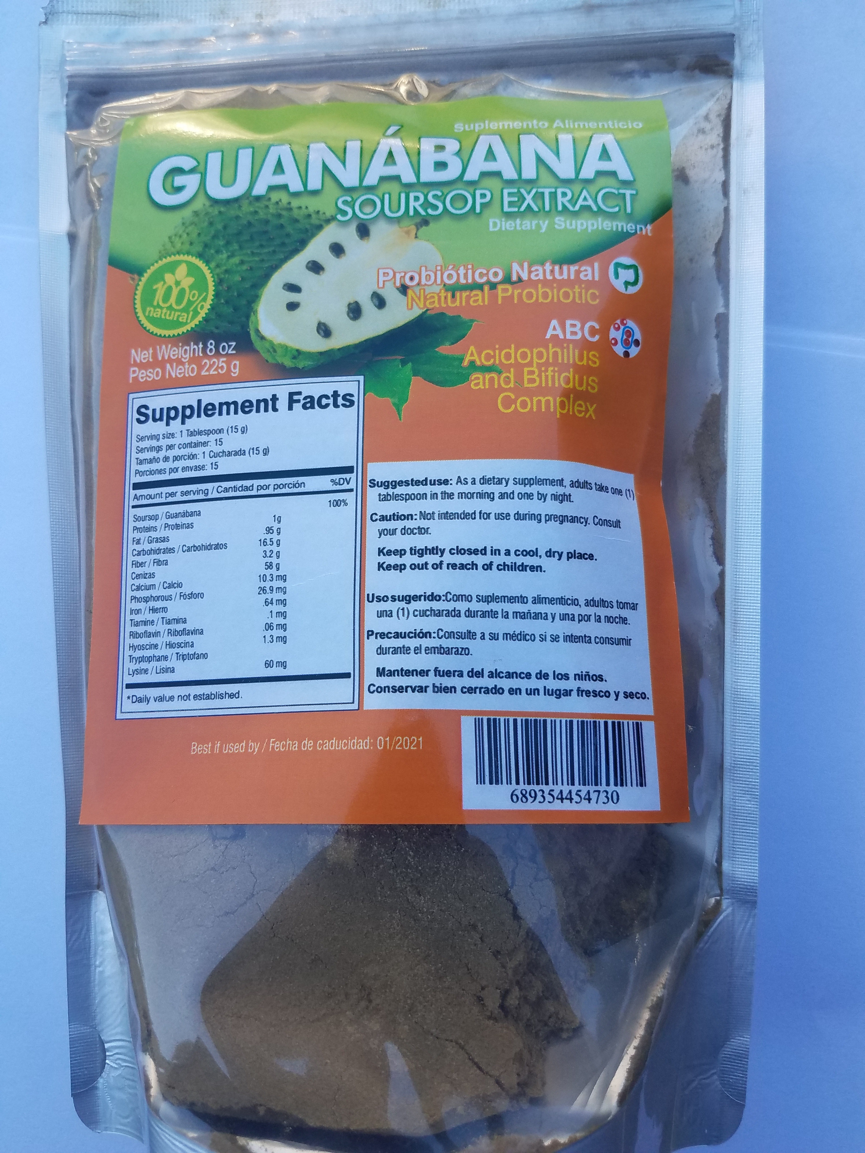 Graviola Soursop Fruit Powder 100 Natural Superfood Natural Probiotic