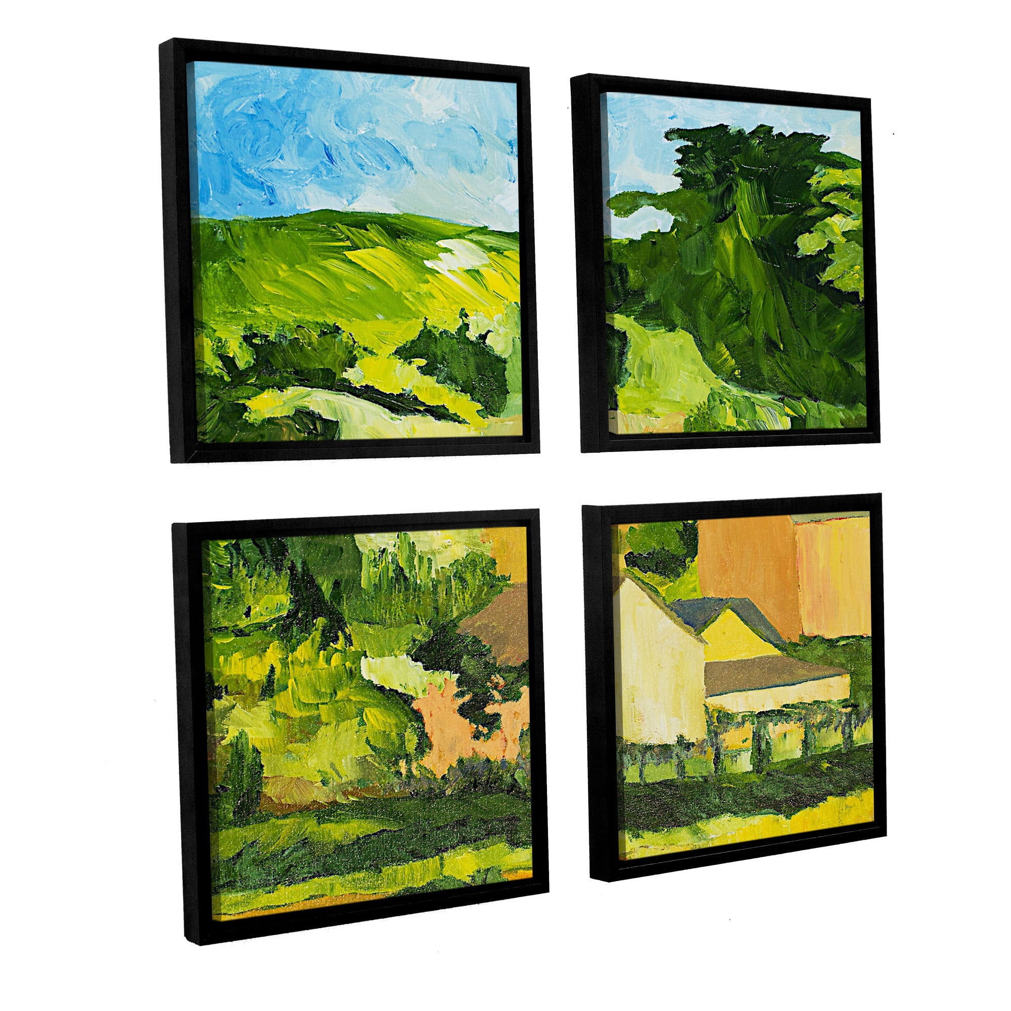 ArtWall Allan Friedlander "Sonoma Home" 4-Piece Floater-framed Canvas Square Set