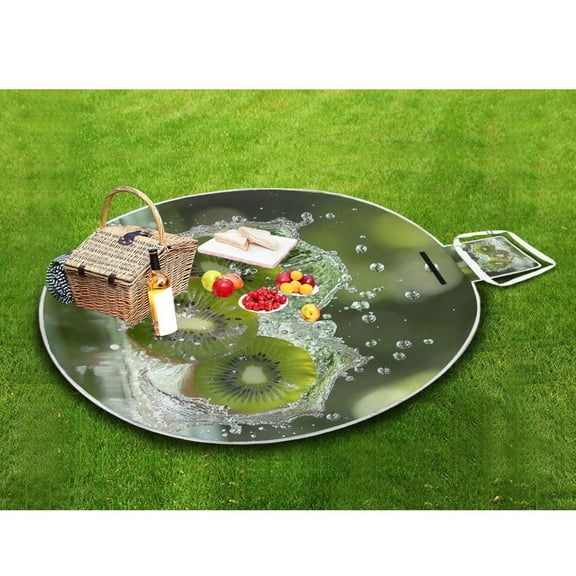 Picnic Blankets Teencool Beach Blanket Creatively Kiwi Splashing in Water Pattern Outdoor Blanket for Travel