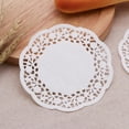 thumbnail image 2 of 100pcs Disposable Oil-absorbing White Lace Paper Doilies Cake Box Liner Packaging Paper Pad 5.5", 2 of 7