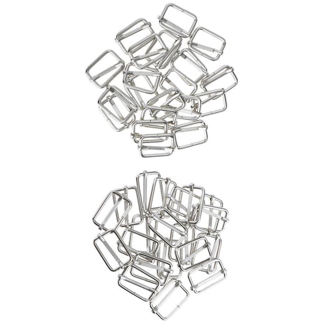 Conjunto de 40 Enganches Ajustables para Correas de Bolso en Plata