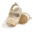 thumbnail image 5 of Biezeib Baby Girls Open Toe Sandals Summer Layered Ruffles Princess Flats Walking Shoes for Toddler Newborn Infant, 5 of 6