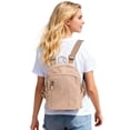 thumbnail image 5 of BadPiggies Mini Backpack Purse for Women, Small Nylon Day Packs Waterproof Multi-Pockets Ladies Travel Bag - Khaki, 5 of 10