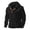Black, variant on Mens Jacquard Quilted Pullover Hoodie Long Sleeve Snap Placket Sweatshirt with Contrast Elbow Patches for Fall Winter Casual Wear,S,Khaki