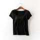 thumbnail image 1 of Fiudx Liquidación de Ahorros de Verano Moda Casual Mujer Cuello Redondo Verano Color Sólido Regular Manga Corta Mujer, 1 of 3
