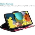 thumbnail image 4 of Case for Samsung Galaxy A51 5G Leather Flip Pouch Wallet Case Cover Folio [Kickstand] for Girls Women Phone Cases for Samsung Galaxy A51 5G Case - Heart Butterflies, 4 of 6